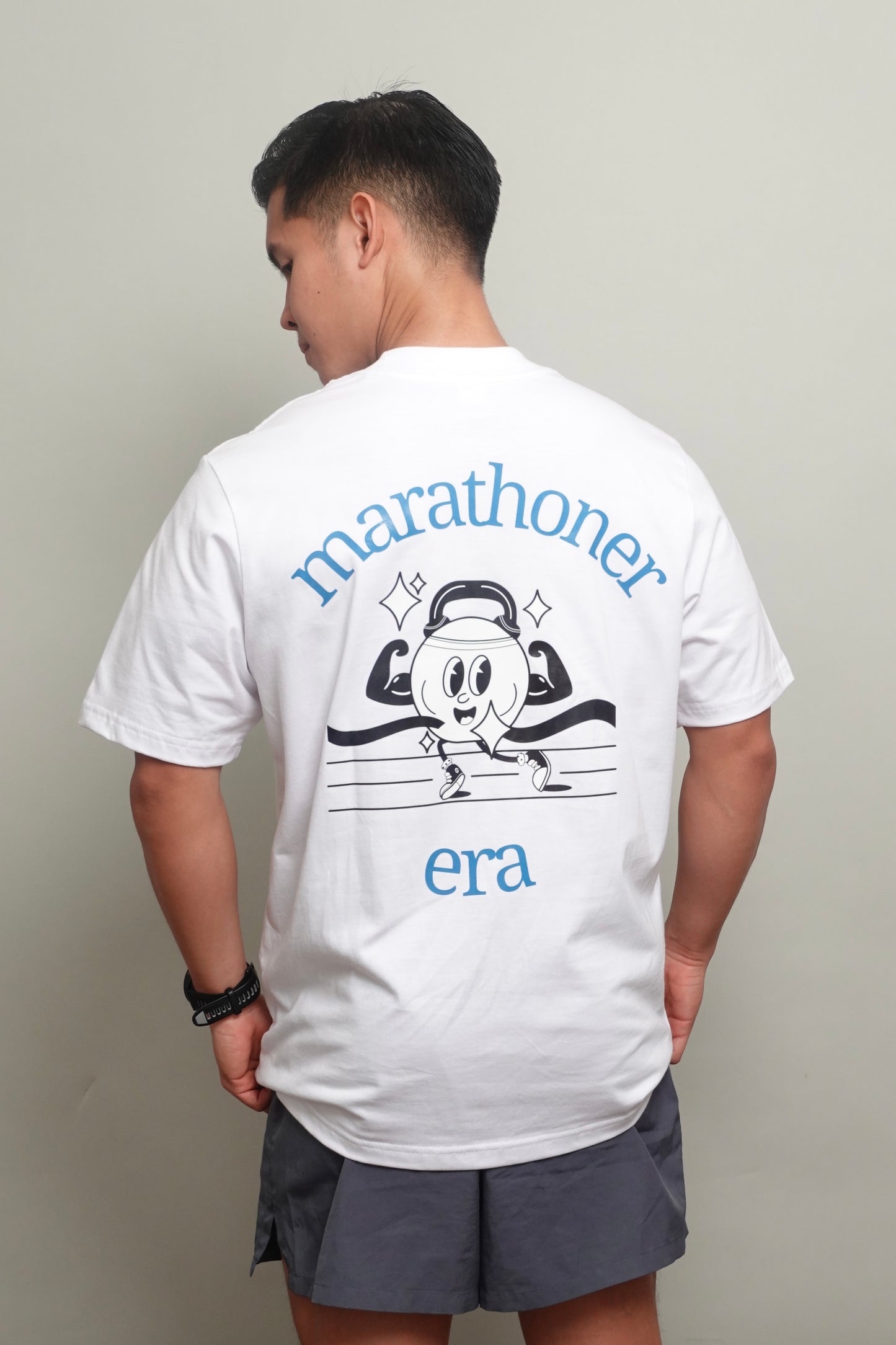 Marathoner Era White | Cotton Oversized Tee